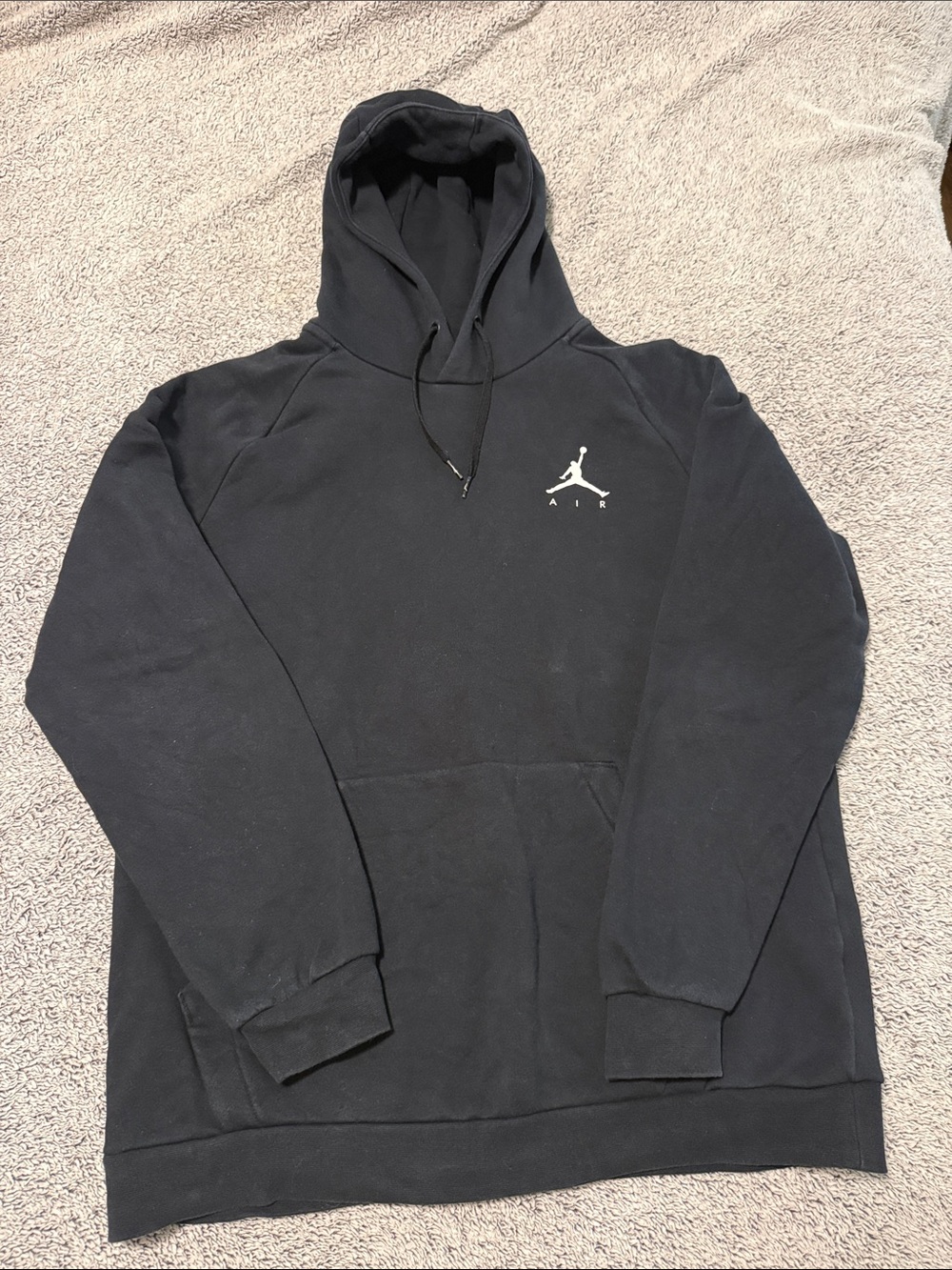 Jordan Black Hoodie with White Jumpman AIR Logo